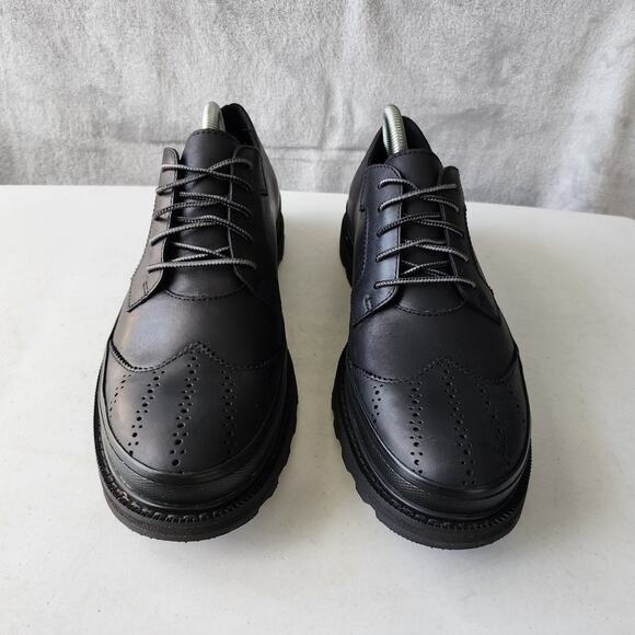 Sorel Waterproof Shoes Mens Size 9.5 Black Leather Wingtip Oxford Madson - Picture 11 of 12